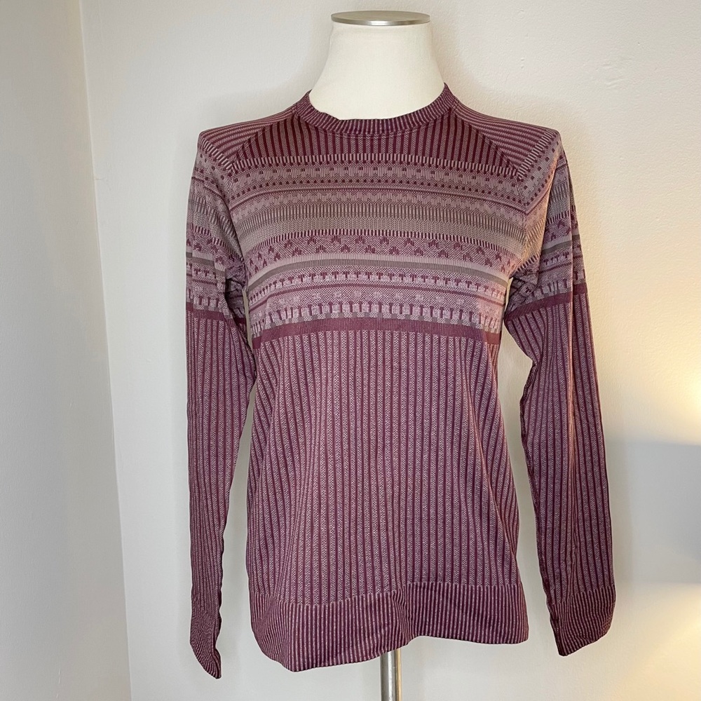 Lululemon Rest Less Burgundy Pullover Relaxed Run